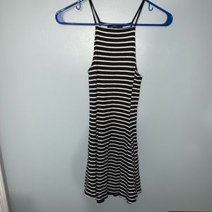 Stripped “bib” top dress